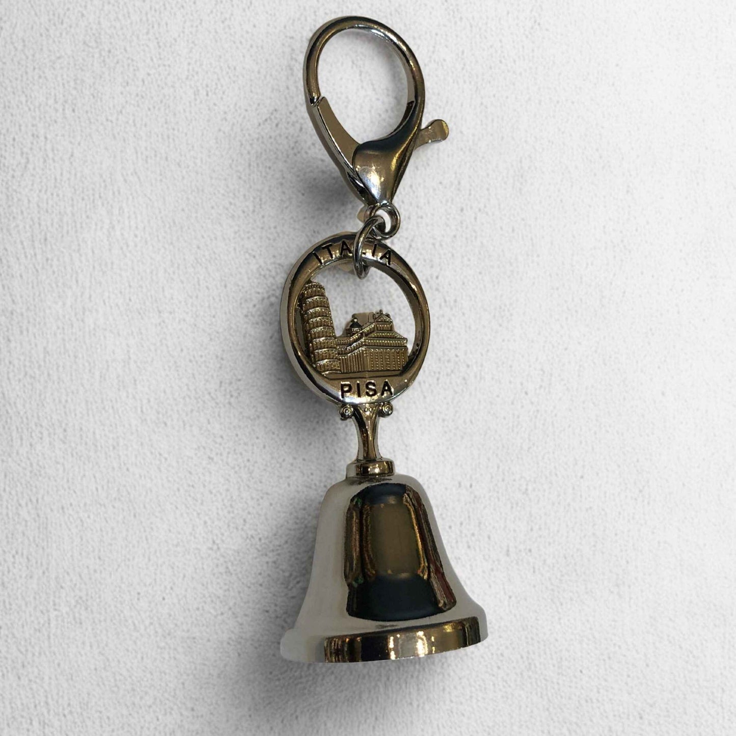 Pisa Italy Bell Charm – Travel Souvenir Bag Accessory - Tote Baggs