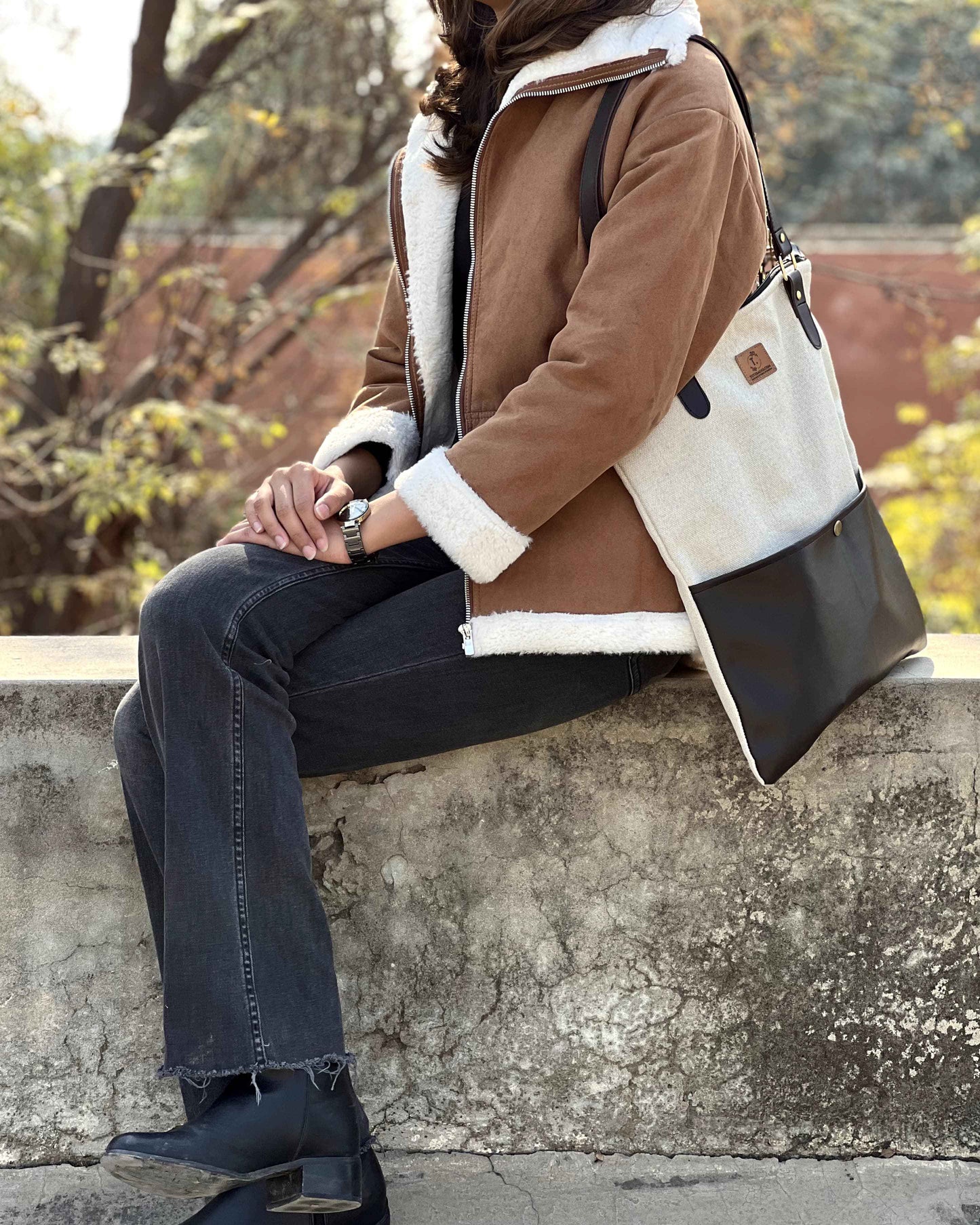 Leather Tote Bag with Zipper -(3 Colors Available) - Tote Baggs