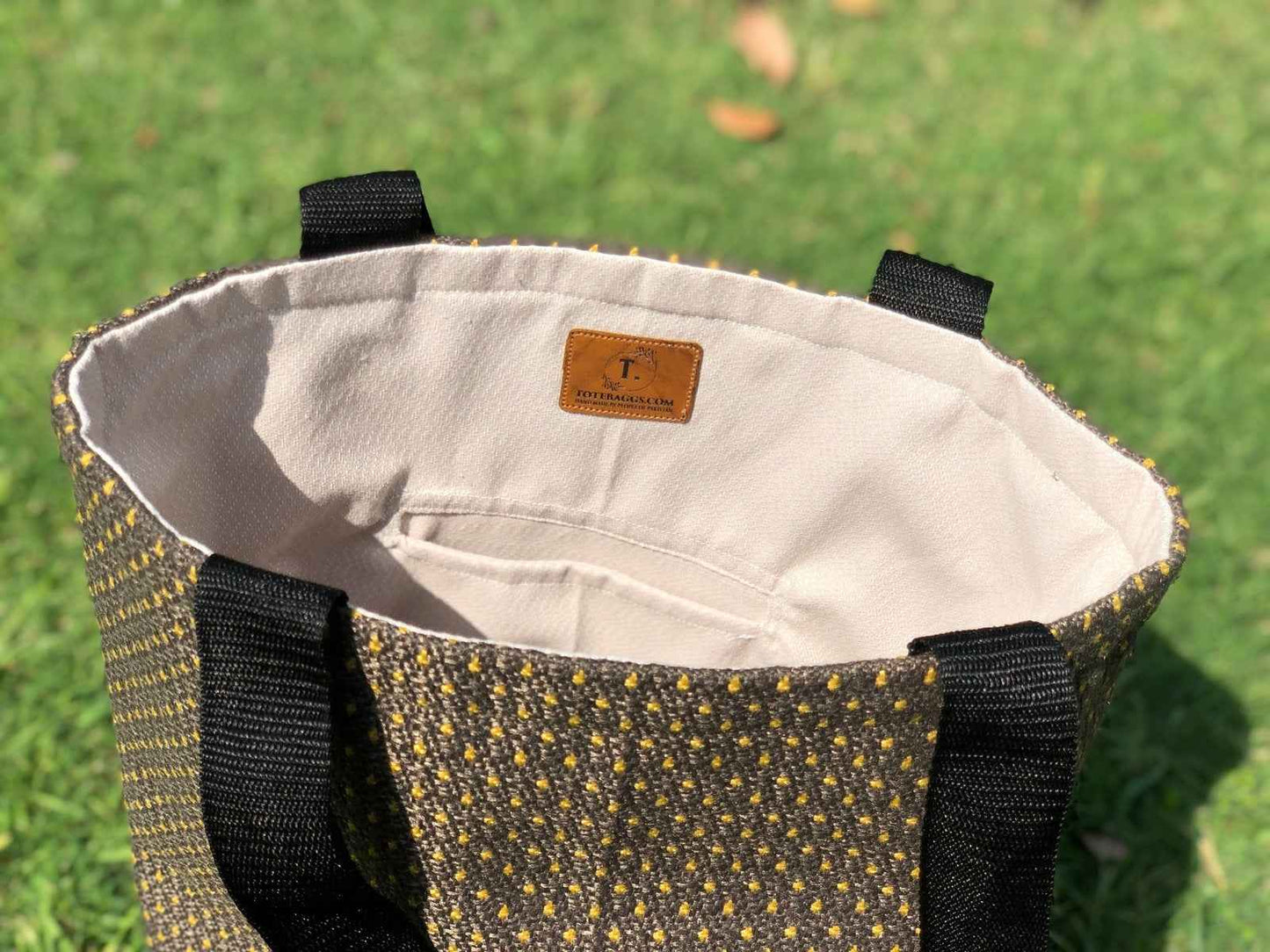 Dotted Black Tote Bag - Tote Baggs