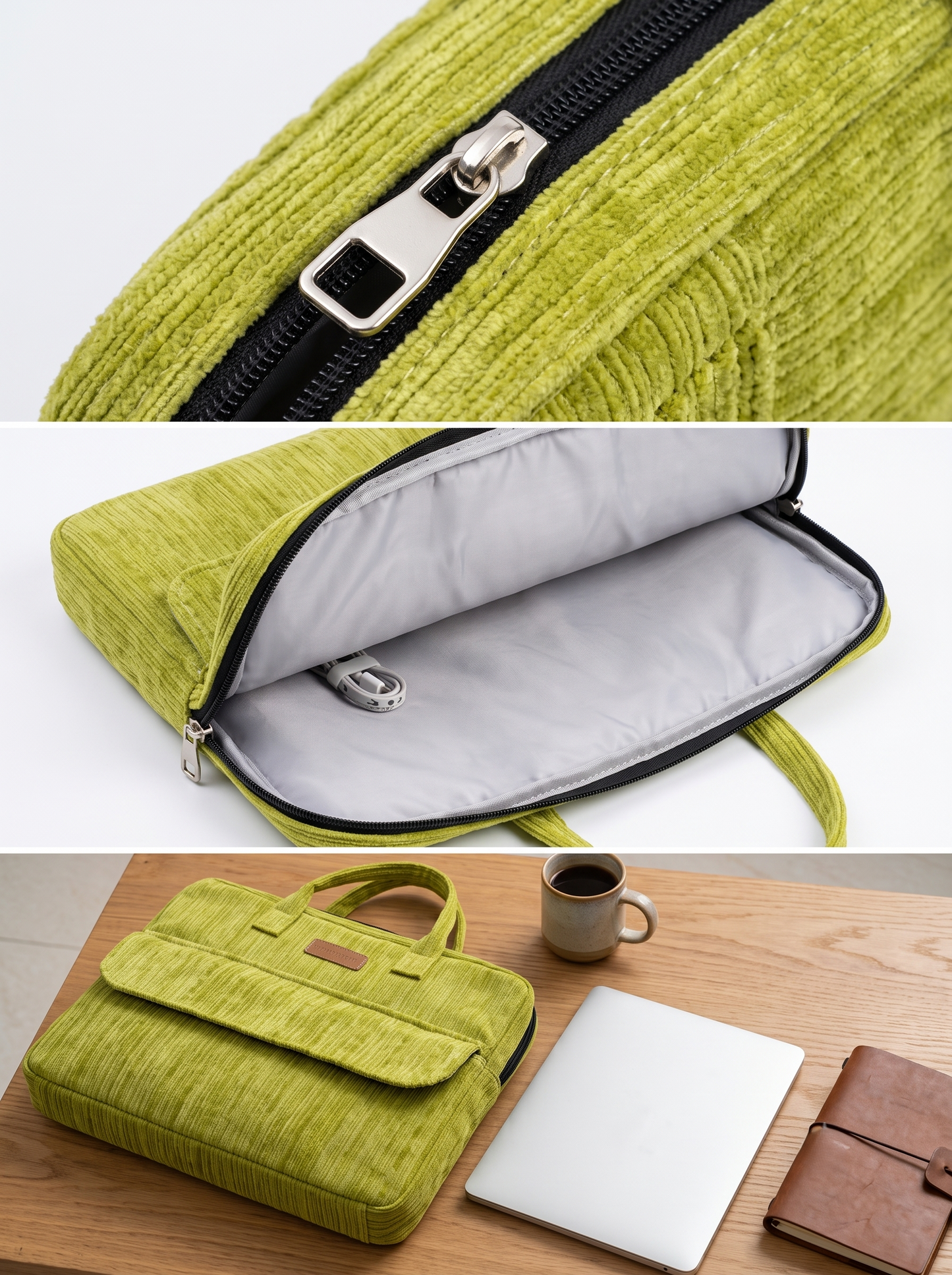 Lime Corduroy Sleeve