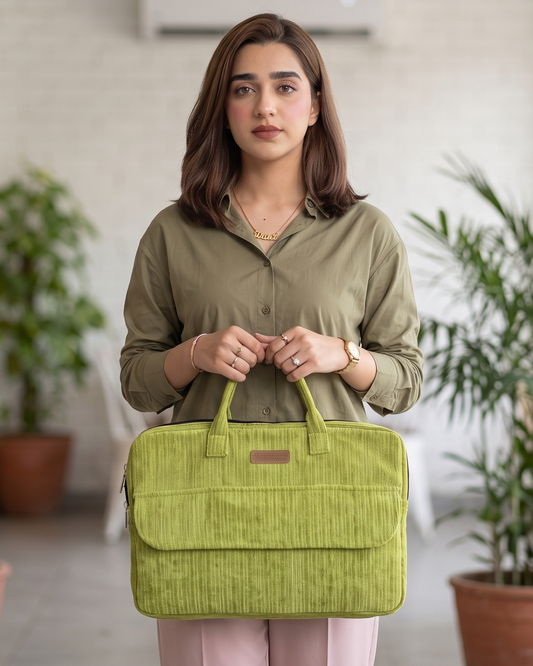 Lime Corduroy Sleeve