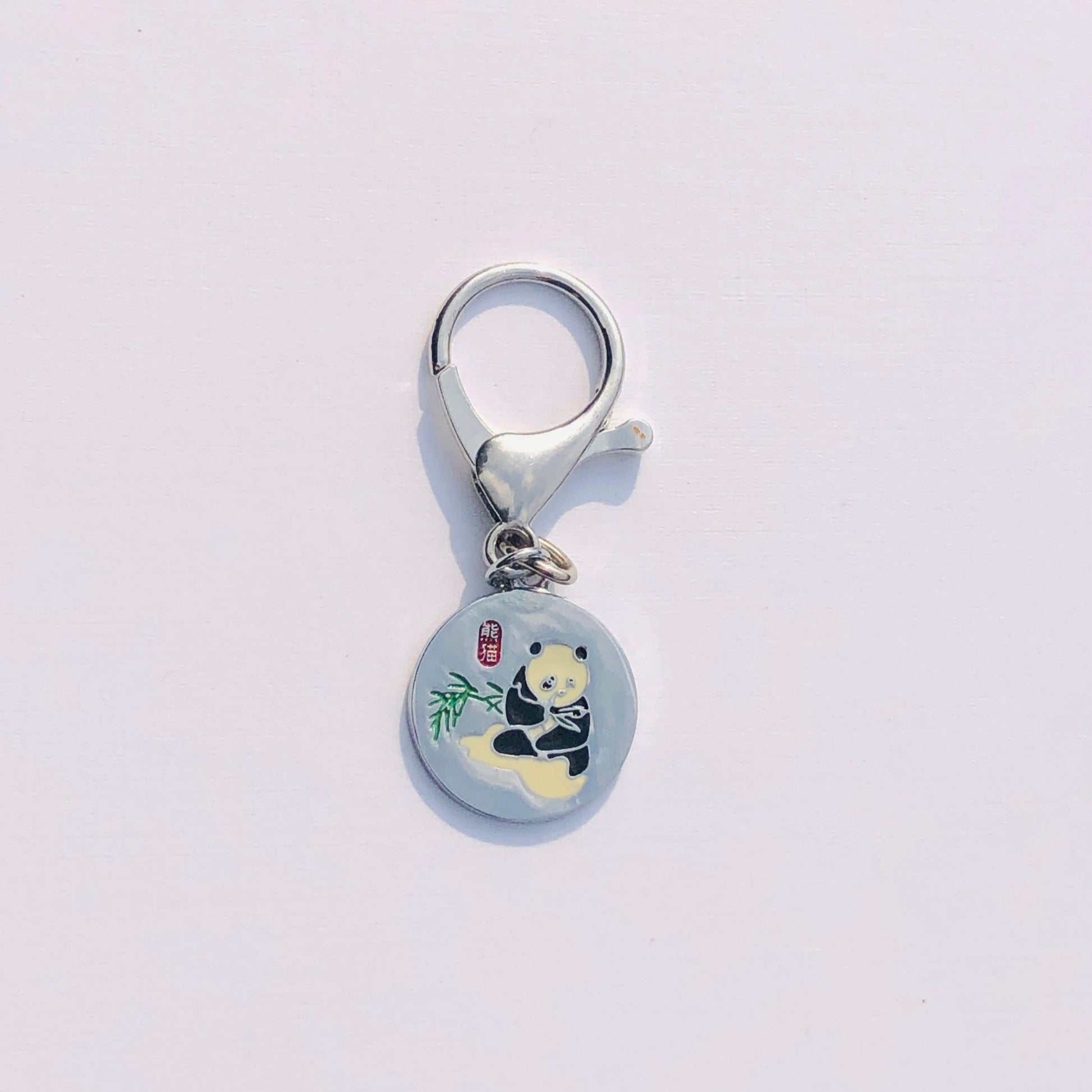 Keychain with cartoon character on a white surface