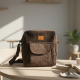 Brown Corduroy Messenger Bag – Everyday Style